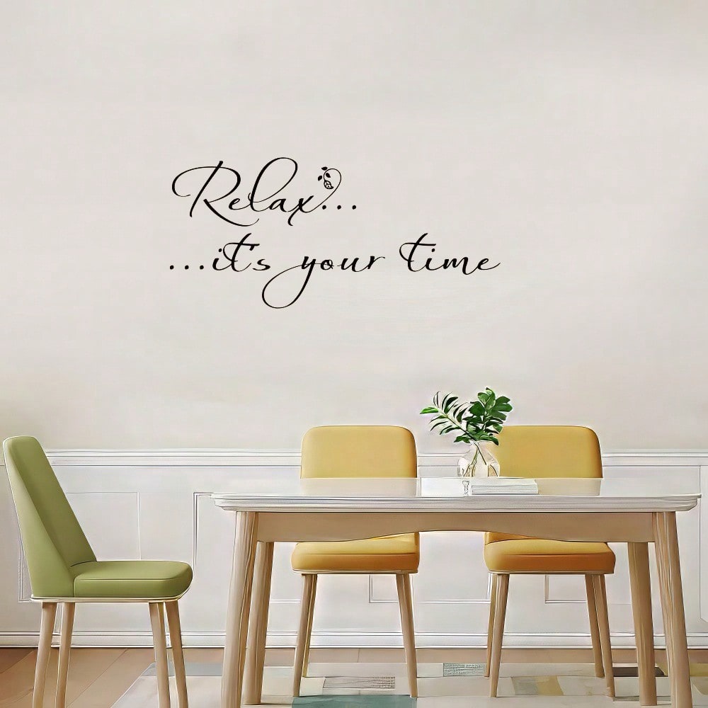 Home Bathroom Floor Tiles - Relax It's Your Time Flower Wall
