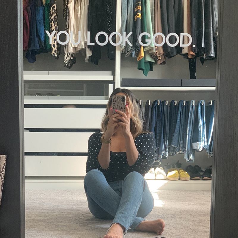 Home Theater Bathroom - You Look Good Mirror Wall Sticker