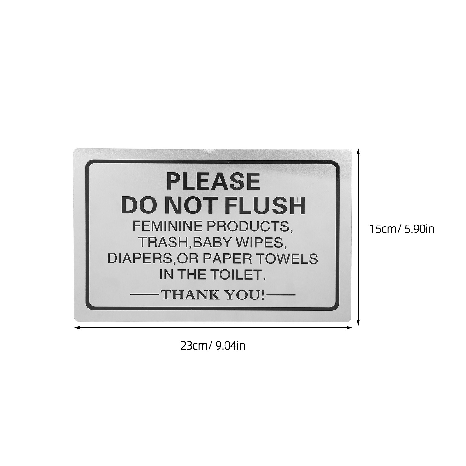 2Pcs Aluminum Bathroom Sign Do - Home Bathroom Etiquette 评论和价格