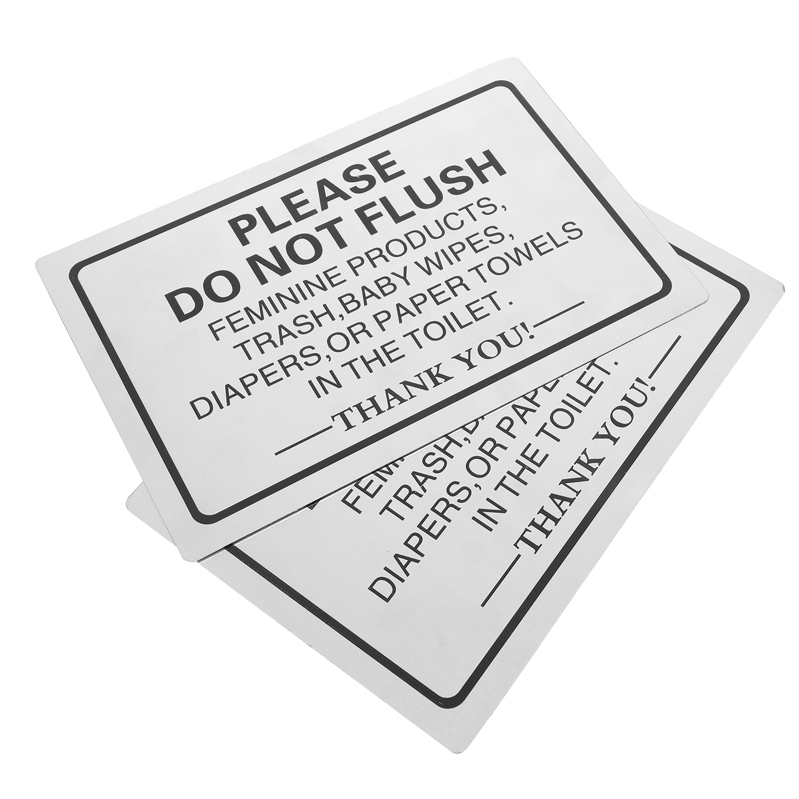 2Pcs Aluminum Bathroom Sign Do - Home Bathroom Etiquette 评论和价格