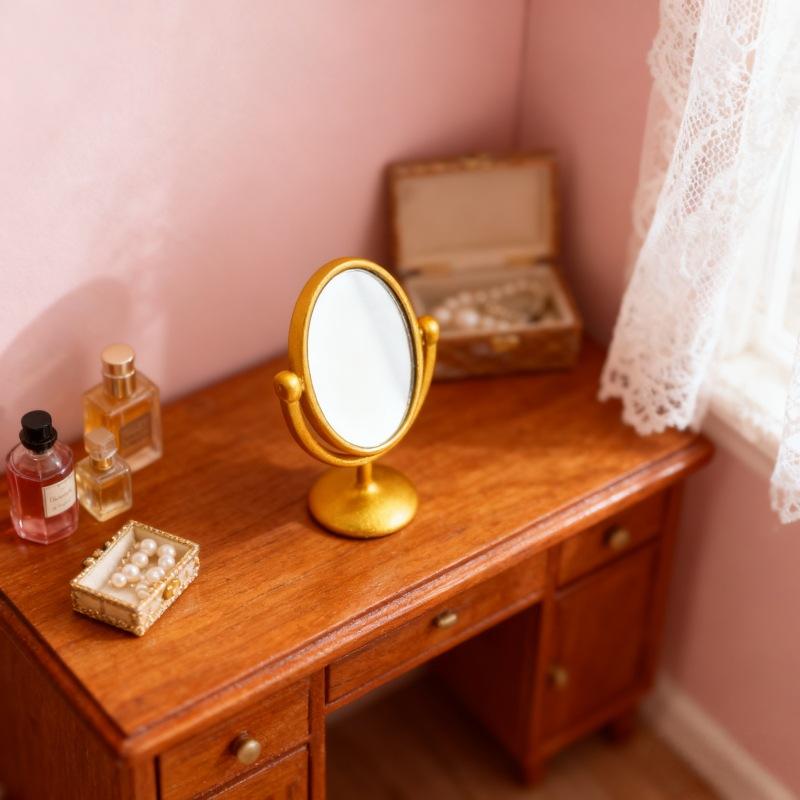1Pcs Miniature Retro Mirror Dr - Home Theater Bathroom 评论和价格