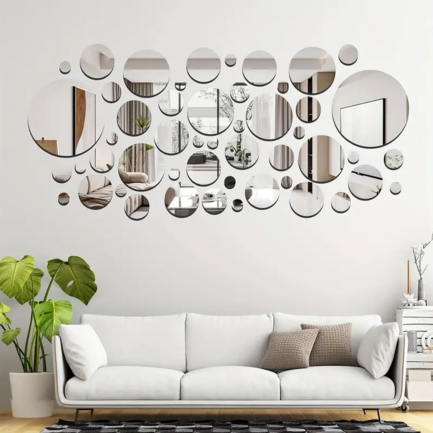 32 PCs 3D Acrylic Mirror Wall  - Home Theater Bathroom 评论和价格