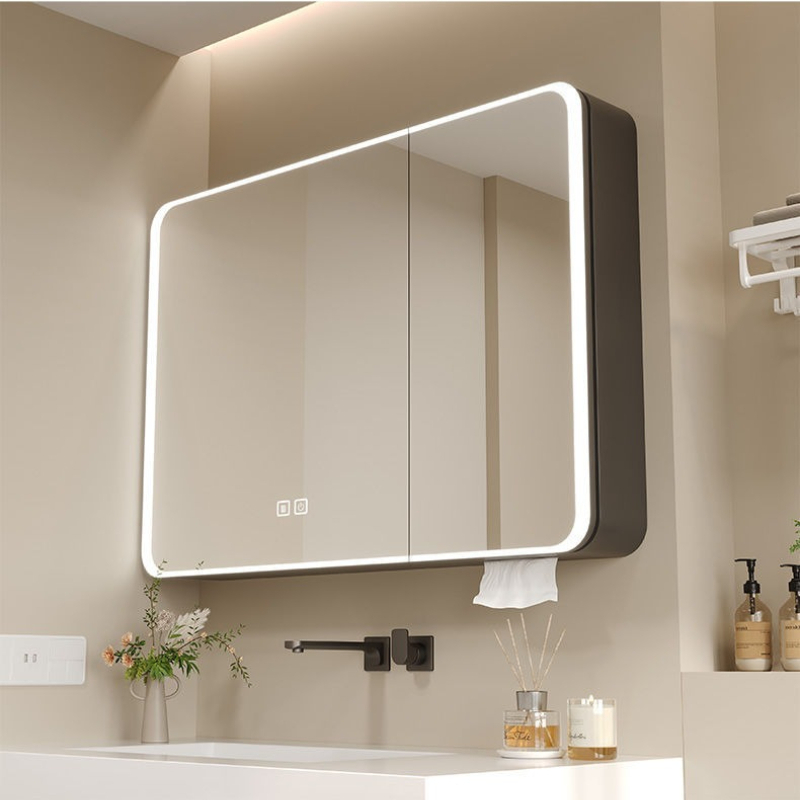 LED Bathroom Mirror Cabinet Al - Home Theater Bathroom 评论和价格