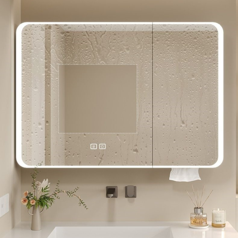 LED Bathroom Mirror Cabinet Al - Home Theater Bathroom 评论和价格