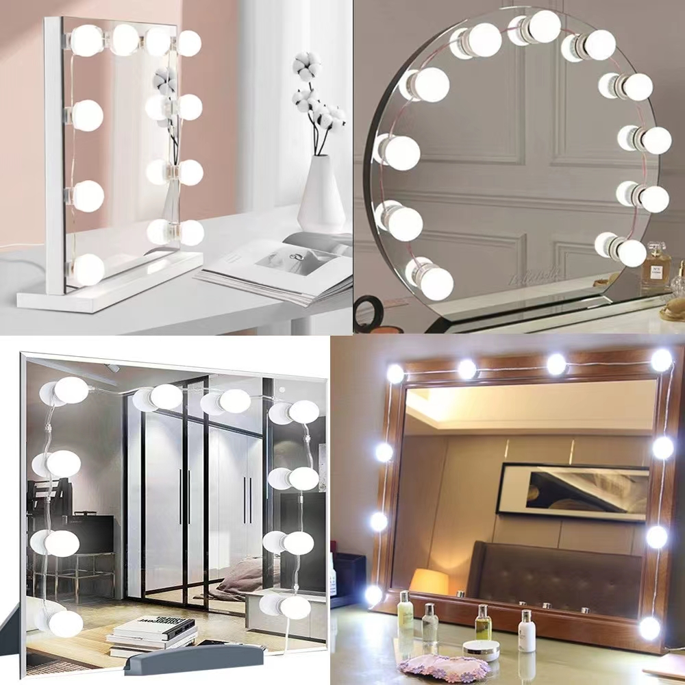 LED Light Paste Mirror Makeup  - Home Theater Bathroom 评论和价格