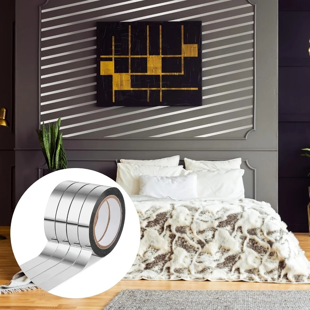 Silvery Metallic Mirror Tape,A - Home Theater Bathroom 评论和价格