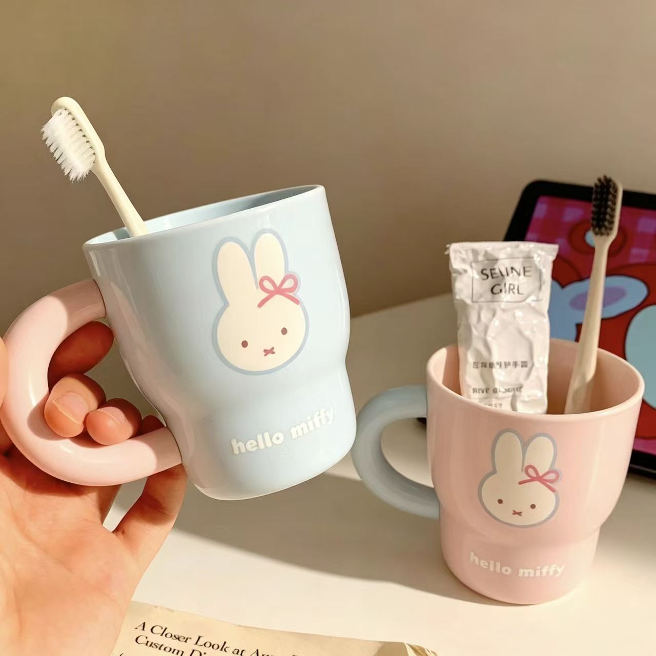 Miffy Rabbit Cartoon Pattern T - Home Bathroom Movie 评论和价格