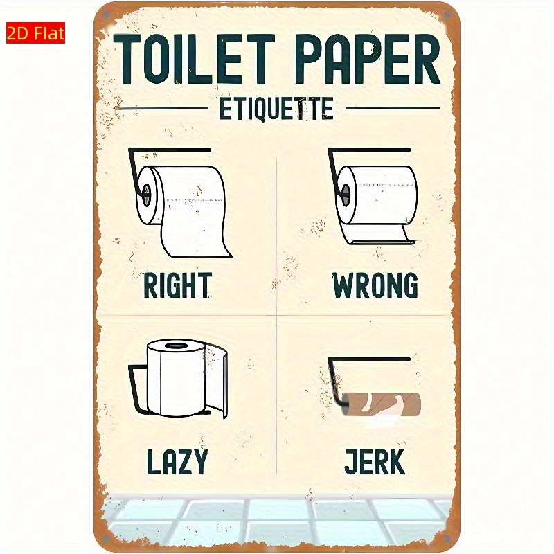 2D Aluminum Toilet Paper Etiqu - Home Bathroom Etiquette 评论和价格