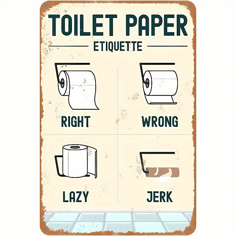 2D Aluminum Toilet Paper Etiqu - Home Bathroom Etiquette 评论和价格