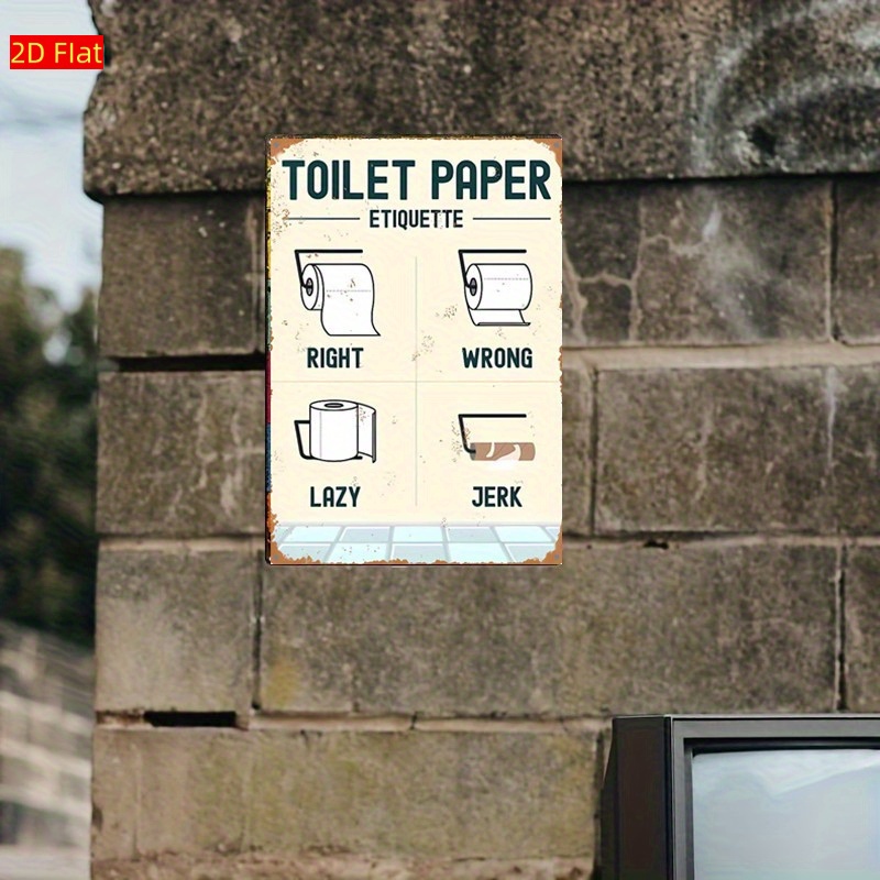 2D Aluminum Toilet Paper Etiqu - Home Bathroom Etiquette 评论和价格