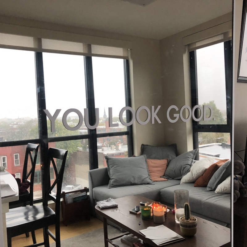 You Look Good Mirror Wall Stic - Home Theater Bathroom 评论和价格