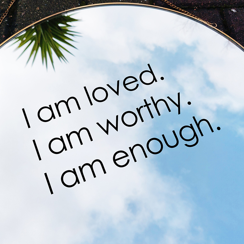 I Am Loved Worthy Enough Mirro - Home Theater Bathroom 评论和价格