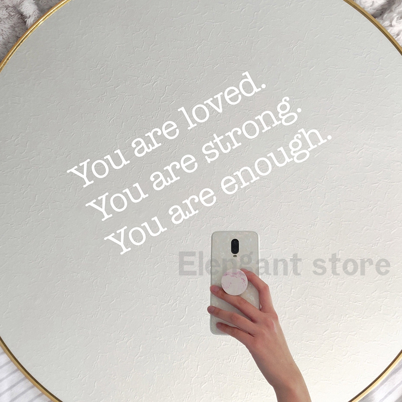 I Am Loved Worthy Enough Mirro - Home Theater Bathroom 评论和价格